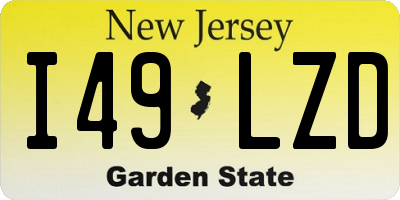 NJ license plate I49LZD