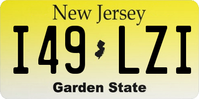 NJ license plate I49LZI