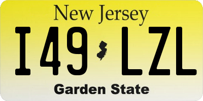NJ license plate I49LZL