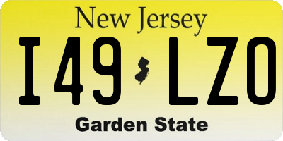 NJ license plate I49LZO