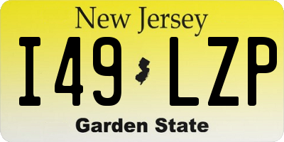 NJ license plate I49LZP