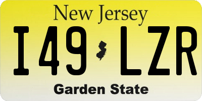 NJ license plate I49LZR