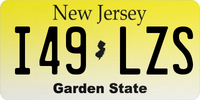 NJ license plate I49LZS