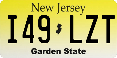 NJ license plate I49LZT