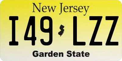 NJ license plate I49LZZ
