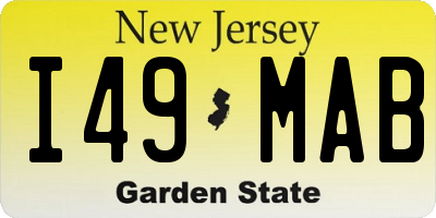 NJ license plate I49MAB