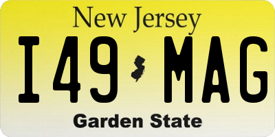 NJ license plate I49MAG