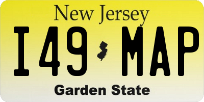 NJ license plate I49MAP