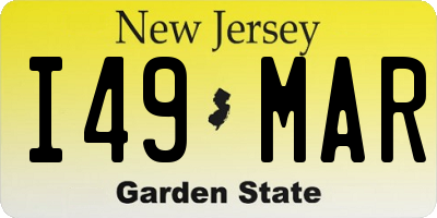 NJ license plate I49MAR