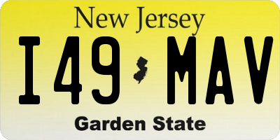 NJ license plate I49MAV