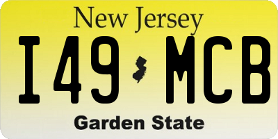 NJ license plate I49MCB