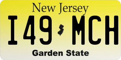 NJ license plate I49MCH