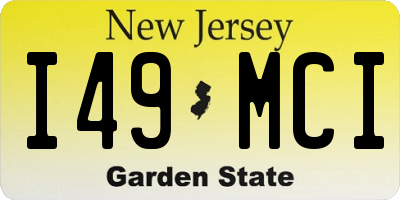NJ license plate I49MCI