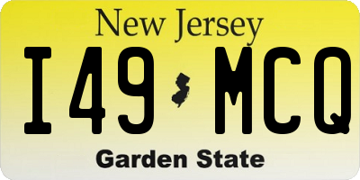 NJ license plate I49MCQ