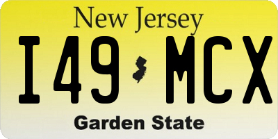 NJ license plate I49MCX