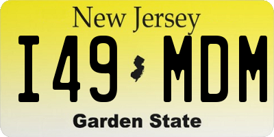 NJ license plate I49MDM