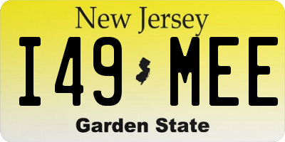 NJ license plate I49MEE