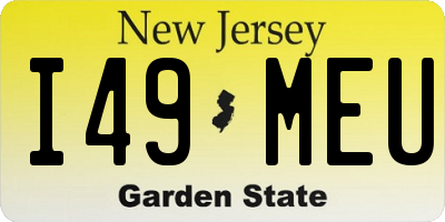 NJ license plate I49MEU