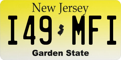 NJ license plate I49MFI