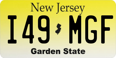 NJ license plate I49MGF