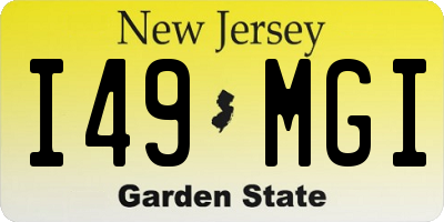 NJ license plate I49MGI