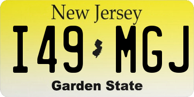 NJ license plate I49MGJ