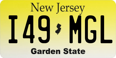 NJ license plate I49MGL