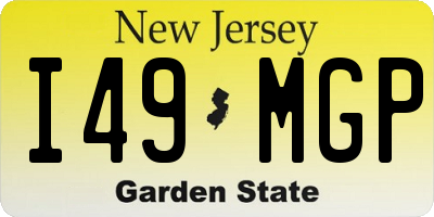 NJ license plate I49MGP