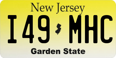 NJ license plate I49MHC