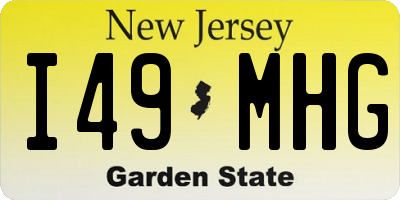 NJ license plate I49MHG