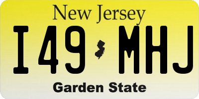 NJ license plate I49MHJ