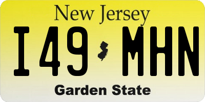 NJ license plate I49MHN