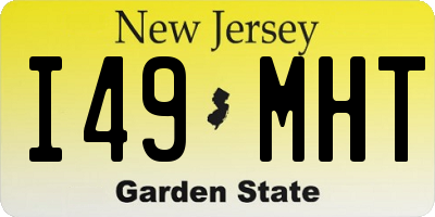 NJ license plate I49MHT