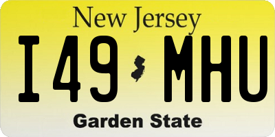 NJ license plate I49MHU