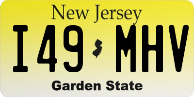 NJ license plate I49MHV
