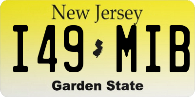 NJ license plate I49MIB