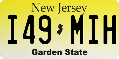 NJ license plate I49MIH