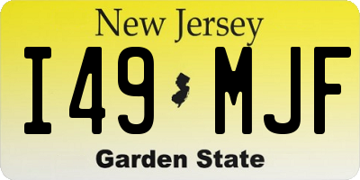 NJ license plate I49MJF