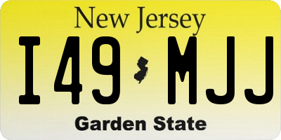 NJ license plate I49MJJ