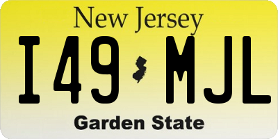 NJ license plate I49MJL