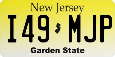 NJ license plate I49MJP