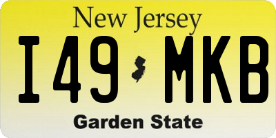 NJ license plate I49MKB