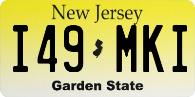 NJ license plate I49MKI