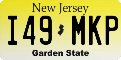 NJ license plate I49MKP