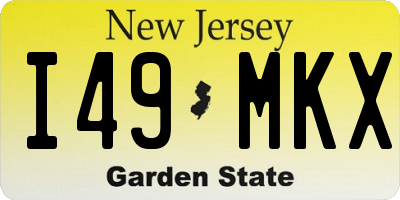 NJ license plate I49MKX