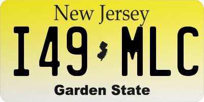 NJ license plate I49MLC