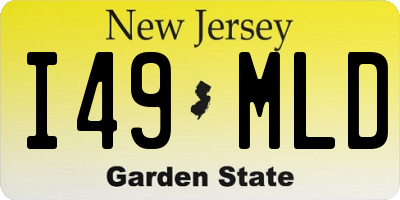 NJ license plate I49MLD