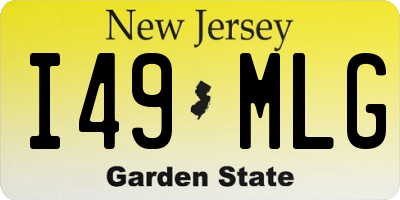 NJ license plate I49MLG