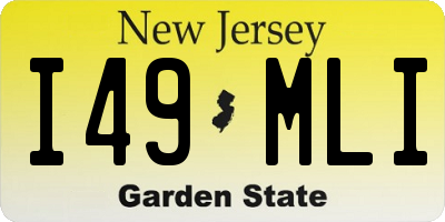 NJ license plate I49MLI