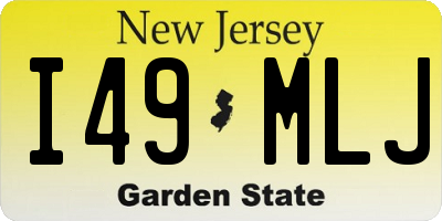 NJ license plate I49MLJ
